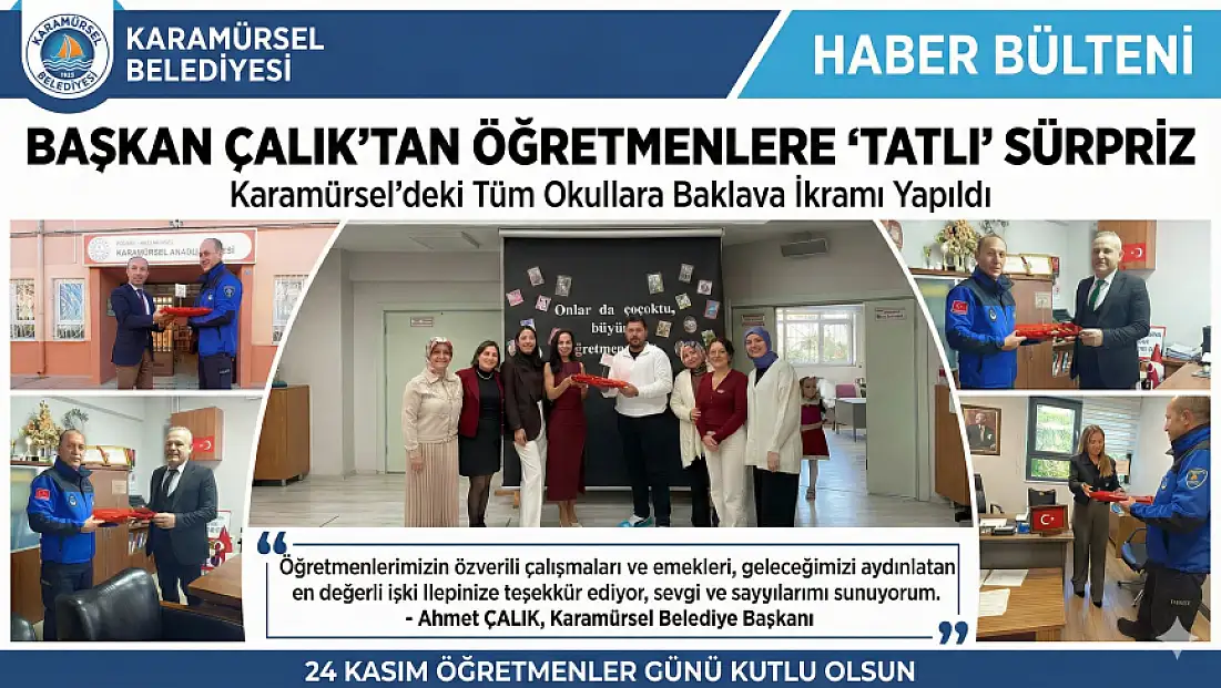 Başkan Çalık’tan Öğretmenlere Tatlı Sürpriz