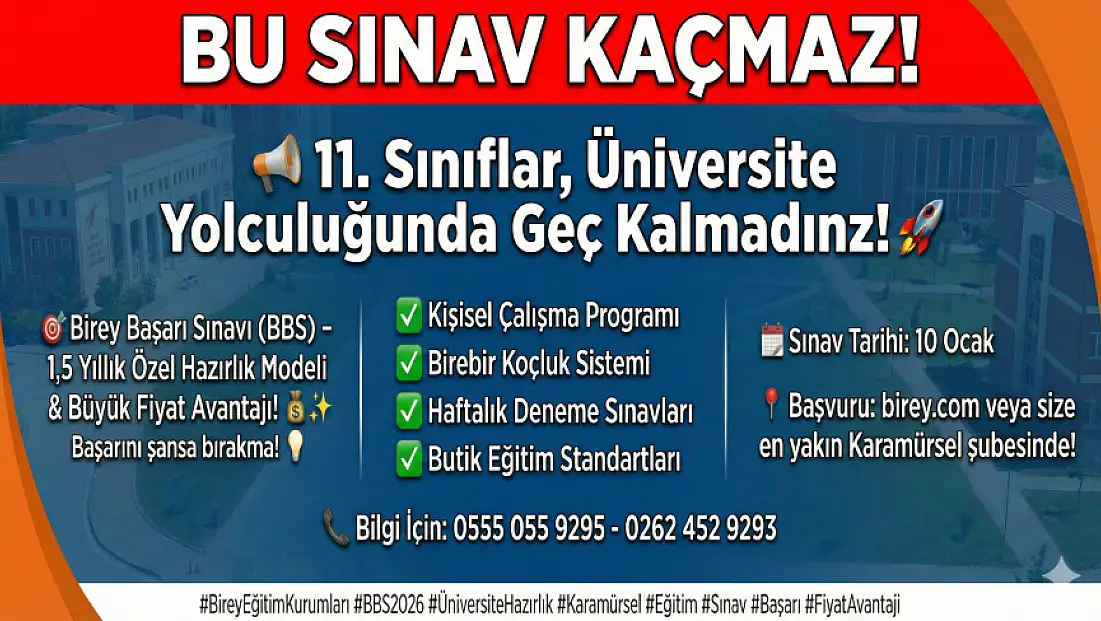 Bu sınav kaçmaz