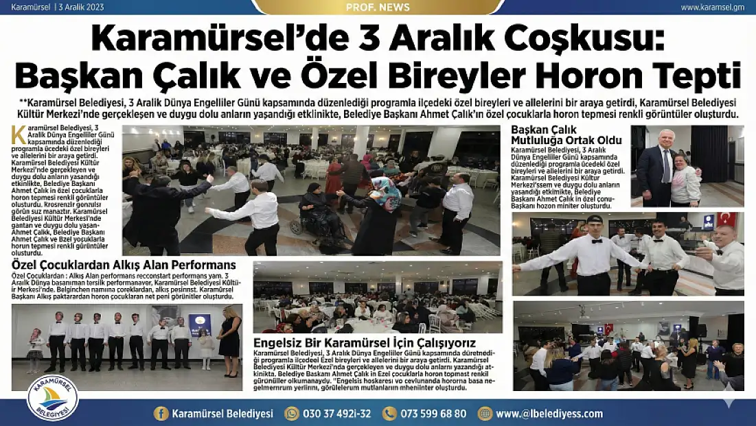 Karamürsel’de 3 Aralık Coşkusu