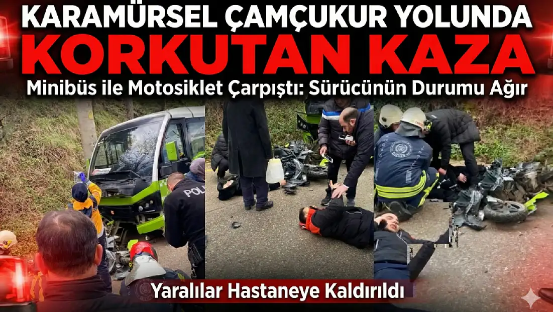 Karamürsel’de Korkutan Kaza: Motosiklet Sürücüsü ağır yaralı!