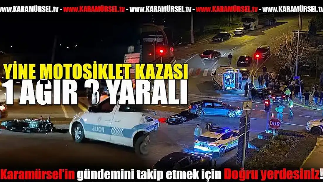 Karamürsel'de Motosiklet Kazası 1 ağır 2 Yaralı