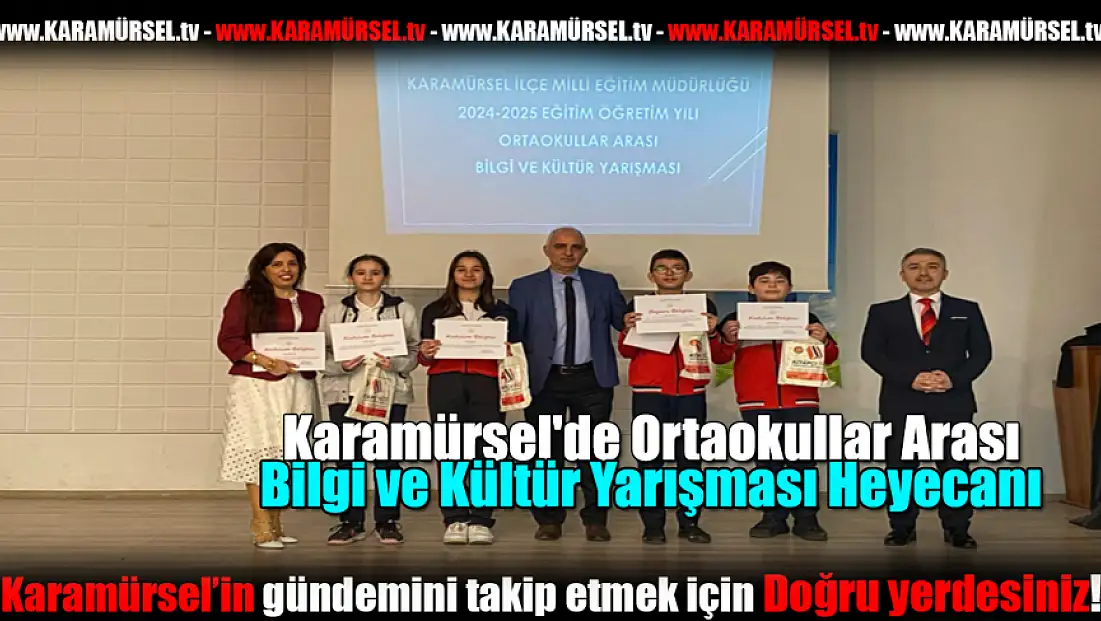 Karamürsel'de Ortaokullar Arası Bilgi ve Kültür Yarışması Heyecanı