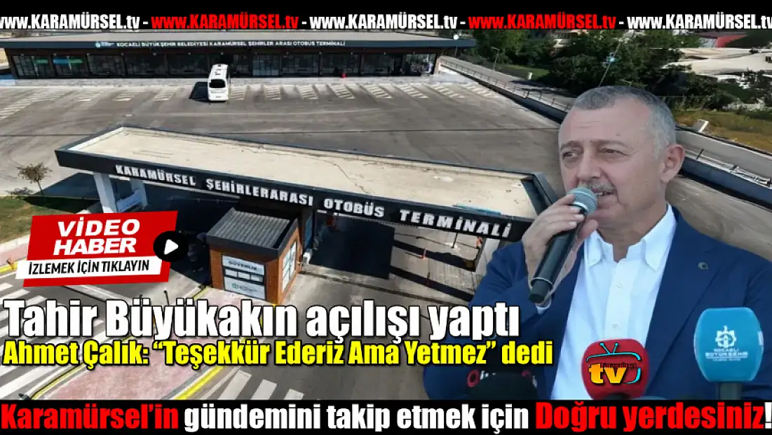 Karamürsel Yeni Terminal açılış töreni düzenlendi
