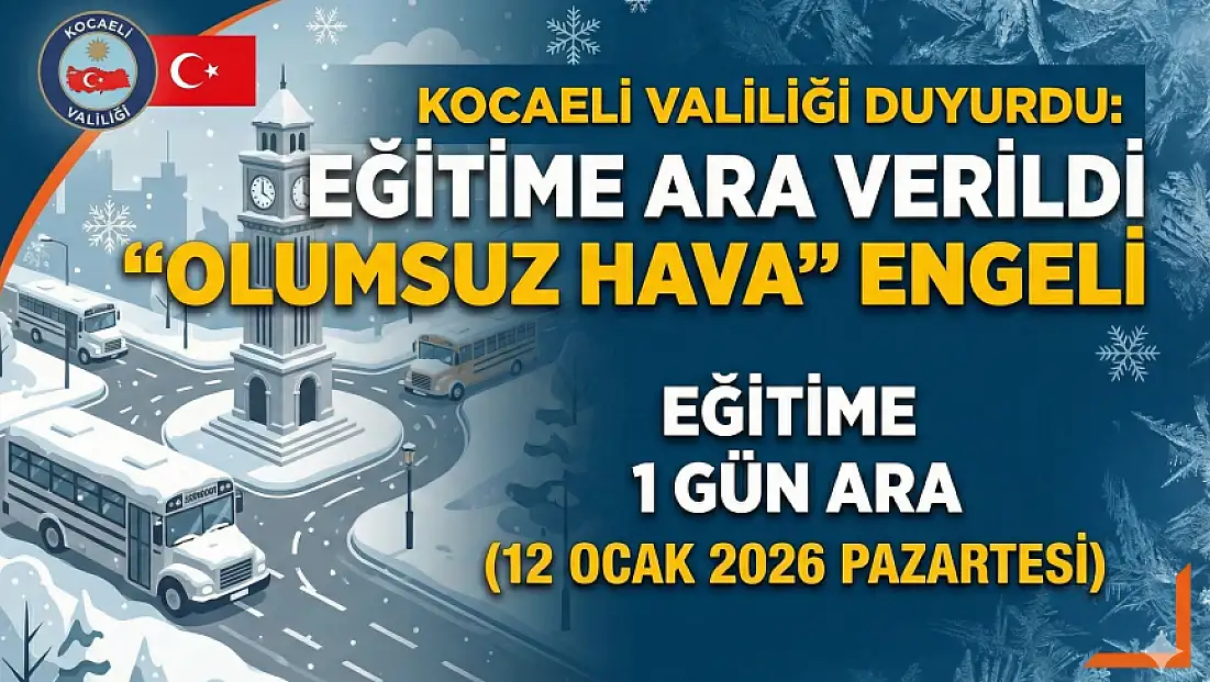 Kocaeli Valiliği Duyurdu! Okullar tatil oldu!