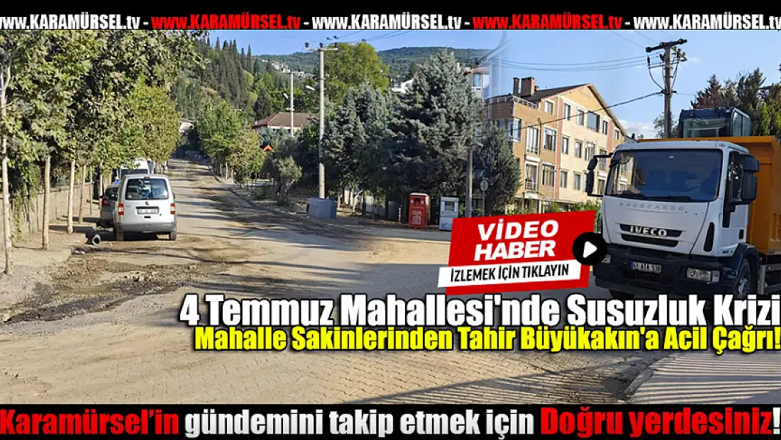 Mahalle Sakinlerinden Tahir Büyükakın'a Acil Çağrı!