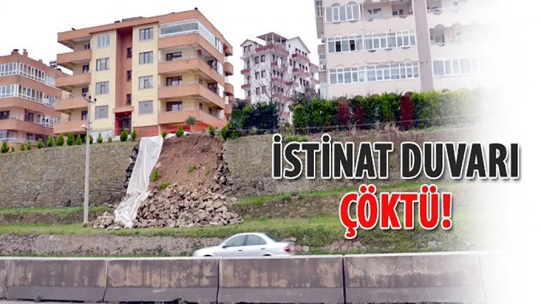 Karamürsel de İstinat duvarı çöktü!