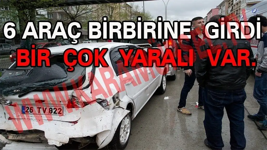 KARAMÜRSEL'DE 7 ARABA BİR BİRİNE GİRDİ ÇOK SAYIDA YARALI VAR.