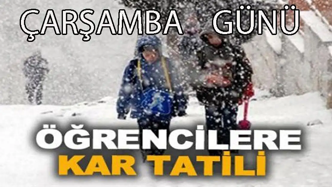 Çarşamba Gün Okullar Tatil