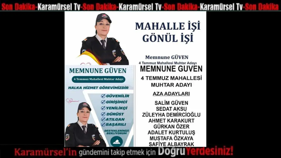 4 Temmuz mahalle muhtar adayı Memnune Güven