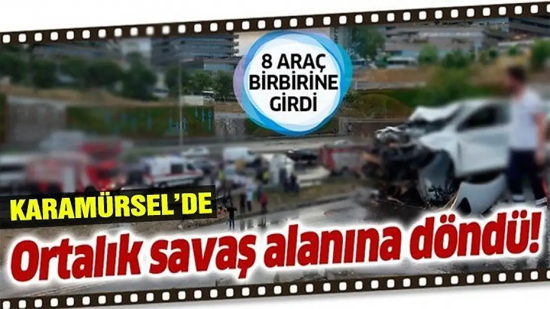 8 aracın karıştığı zincirleme trafik kazasında ortalık savaş alanına döndü