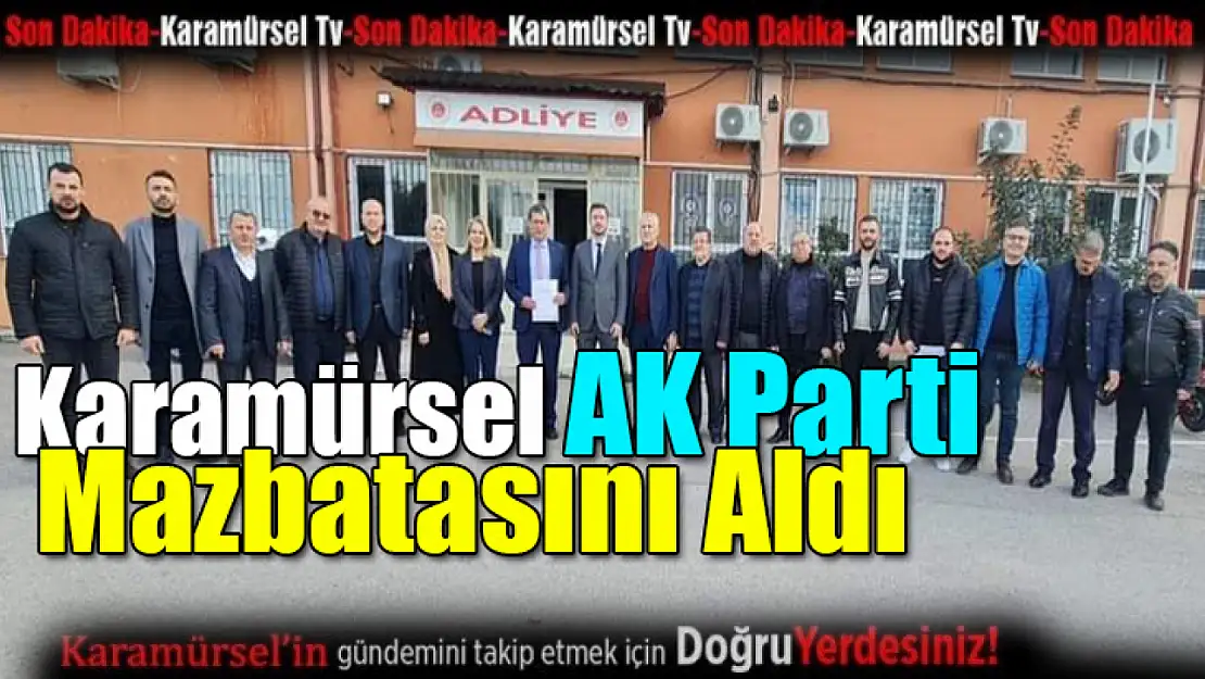 AK Parti Karamürsel Mazbatasını Aldı