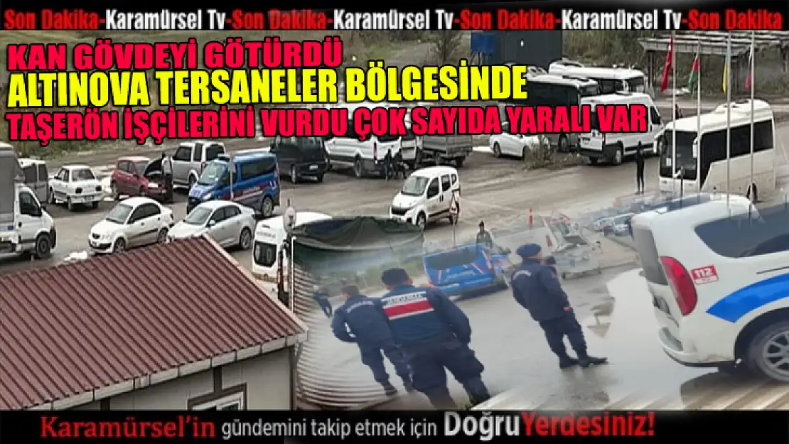 Altınova tersaneler bölgesinde kan gövdeyi götürdü