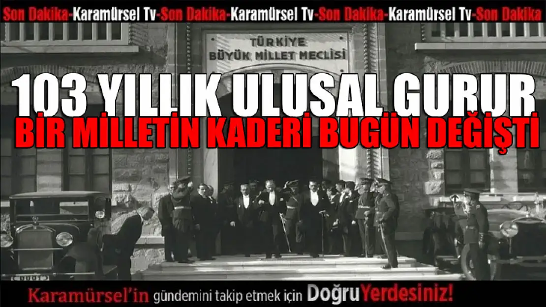 Bir milletin kaderi bugün değişti