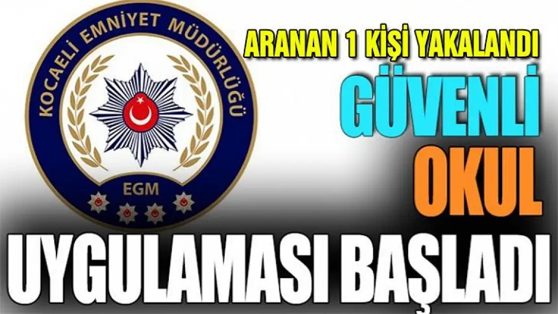 Çocuk Şube Müdürlüğü Karamürsel'de 'Güvenli Okul Uygulaması' yaptı