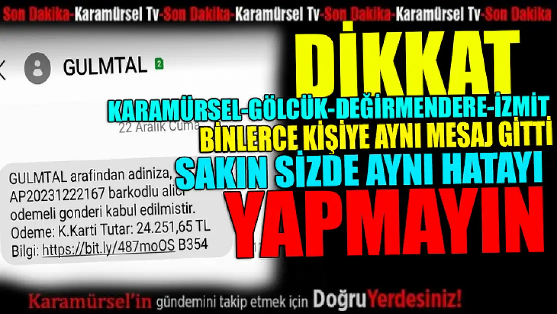 Dolandırıcılar yine iş başında!