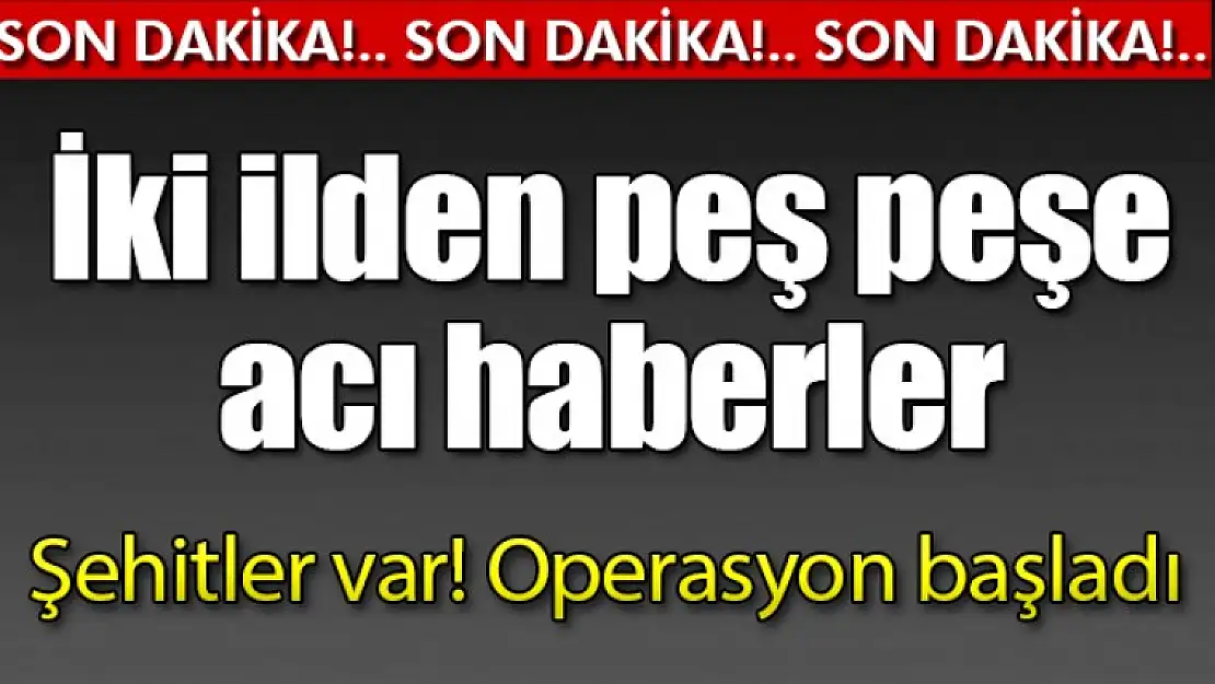 İki ilden kahreden haber: 4 şehit