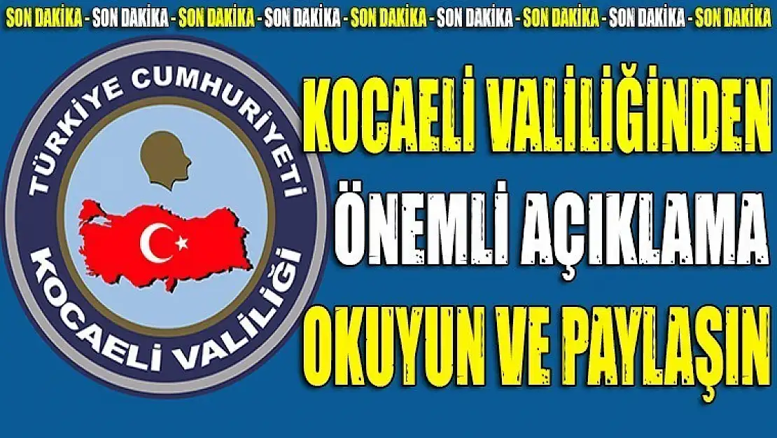 Kocaeli valiliğinde önemli basın açıklaması