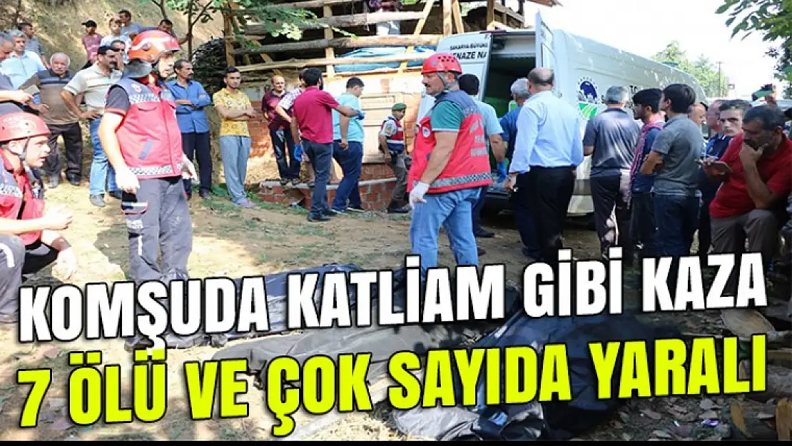 Komşuda katliam gibi kaza 7 ölü çok sayıda yaralı