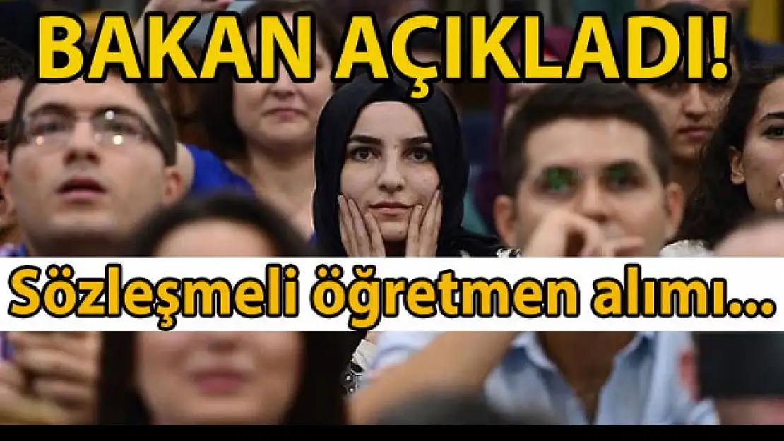 Milli Eğitim Bakanı'ndan son dakika sözleşmeli öğretmenlik açıklaması