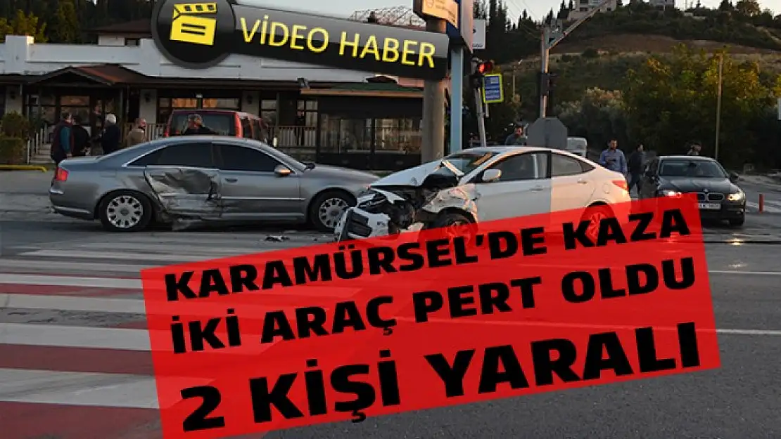 Karamürsel'de 2 araç kafa kafaya çarpıştı 2 yaralı