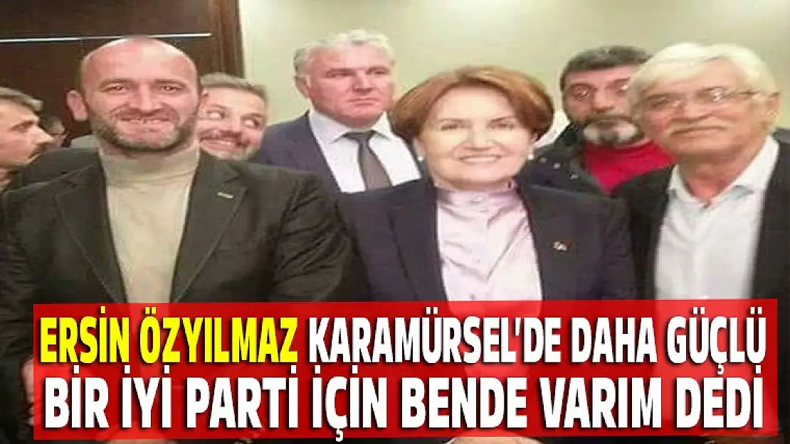 Ersin Özyılma bu büyük yarışta bende varım dedi