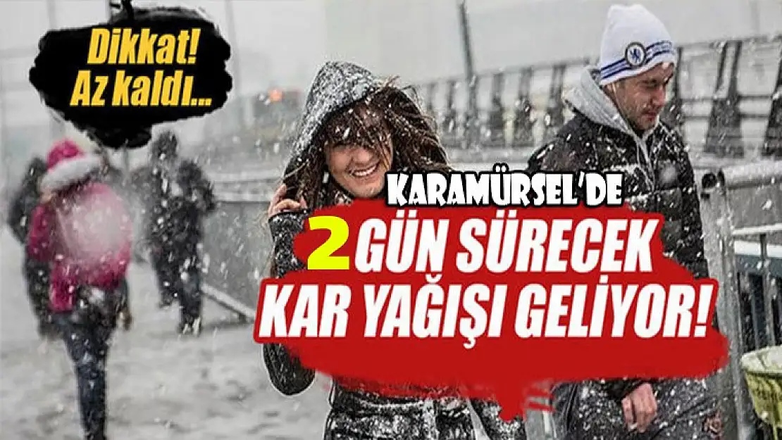 Karamürsel'de 2 günlüğüne kar geliyor