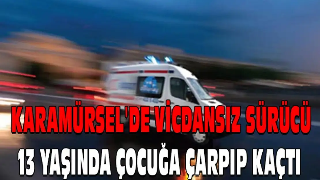 Küçük çocuğa çarpıp kaçtı