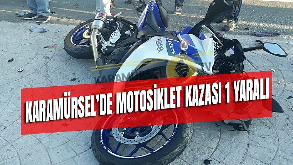 Karamürsel'de motosiklet kazası 1 Kişi yaralandı