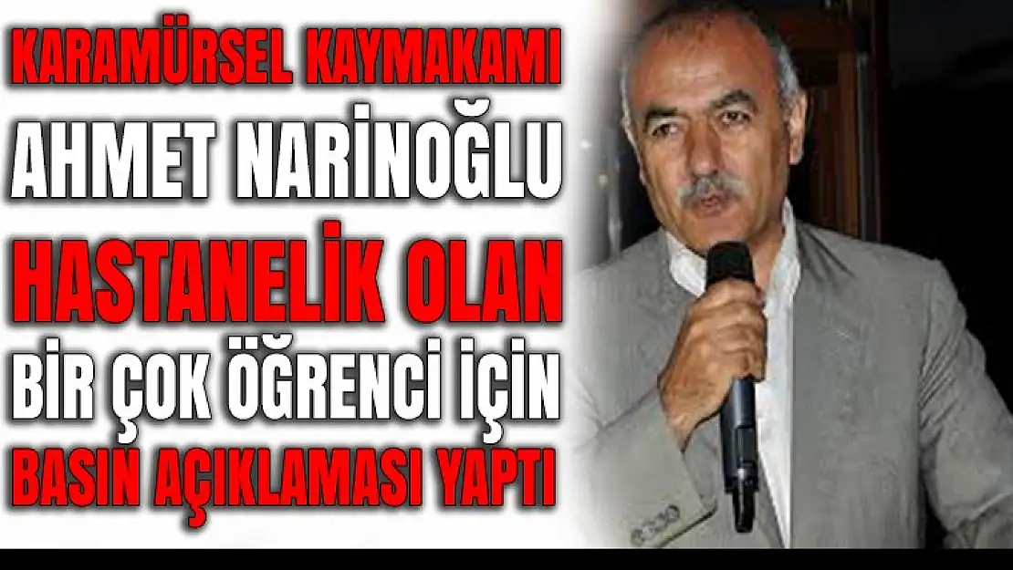 Ahmet Narinoğlu basın açıklaması yaptı