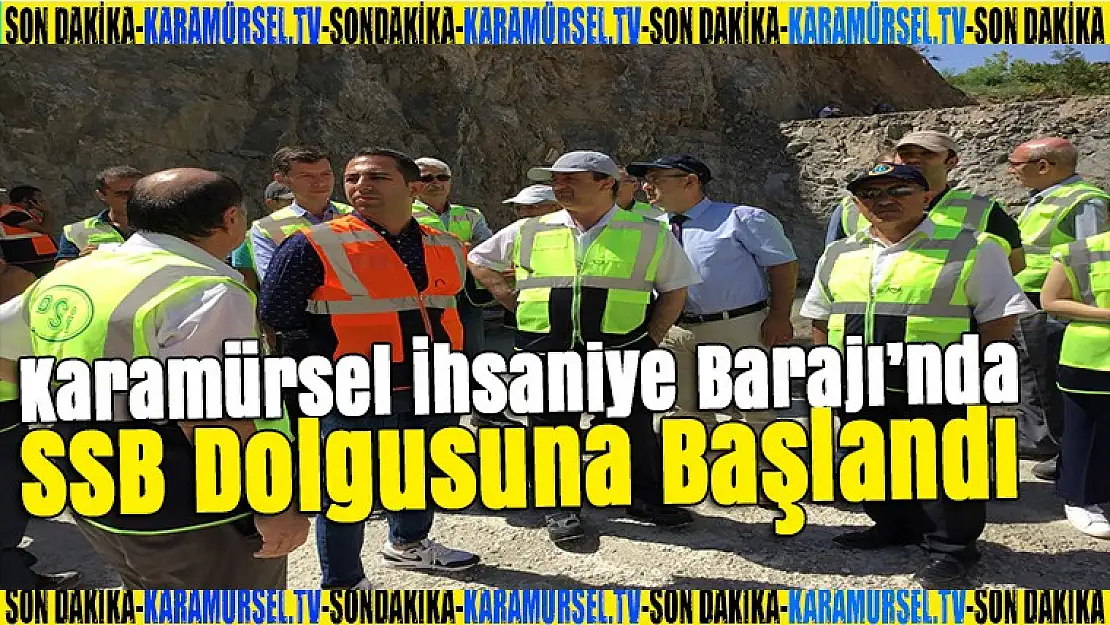 Karamürsel İhsaniye Barajı'nda SSB Dolgusuna Başlandı