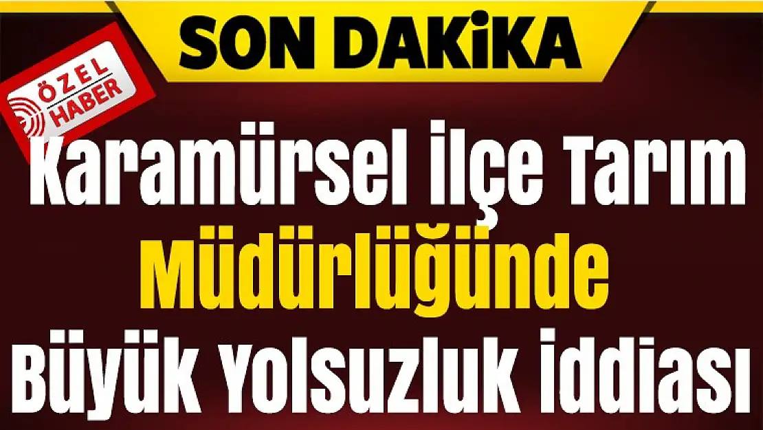 Yolsuzluk var ! Müdür yok !