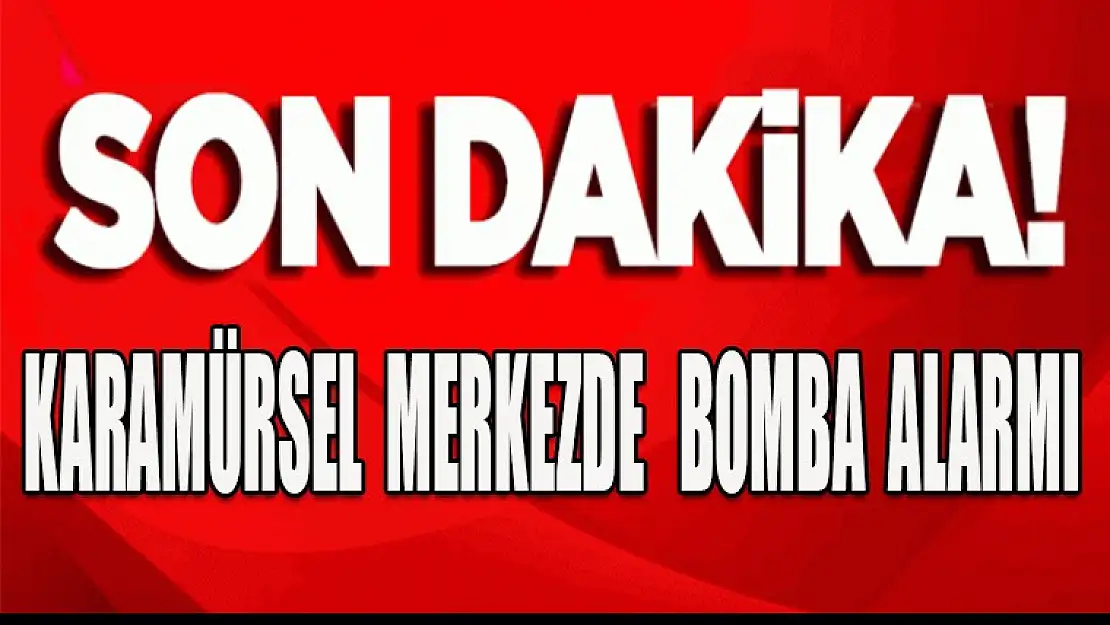 Karamürsel İlhan Çınar Alanında Bomba 'ALARMI'