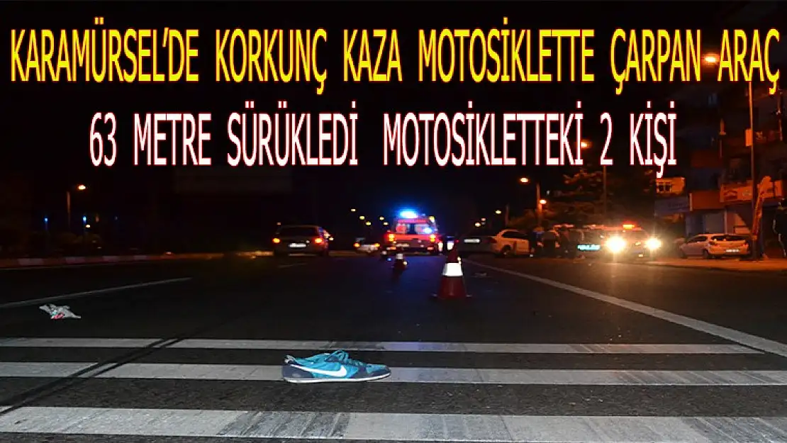 Karamürsel'de Korkunç Kaza Motosikleti 60 metre sürükledi