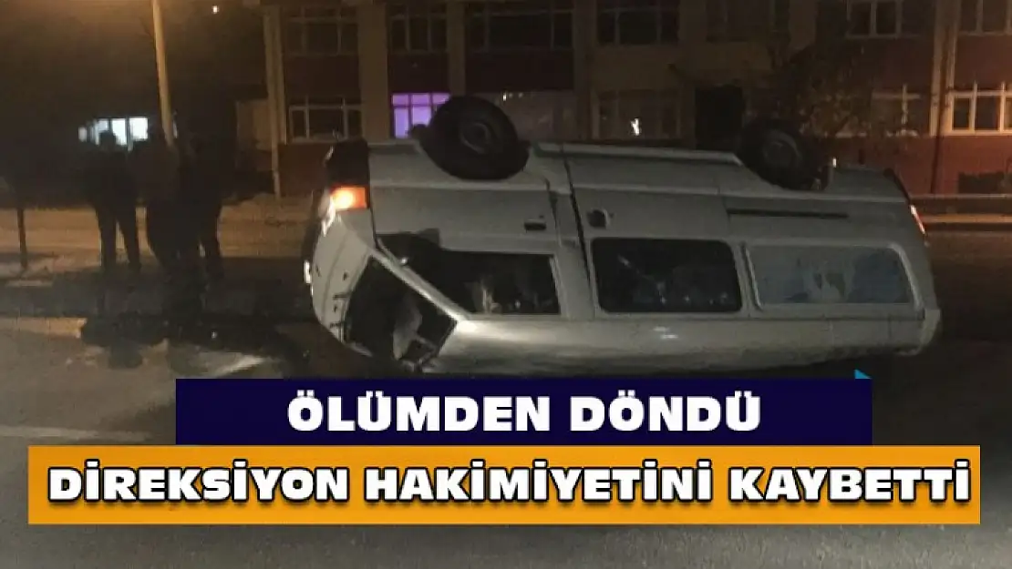 Ereğli'de Minibüs ters döndü