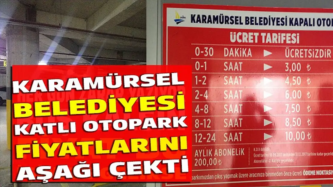 Karamürsel Belediyesi otopark fiyatlarını aşağı çekiyor