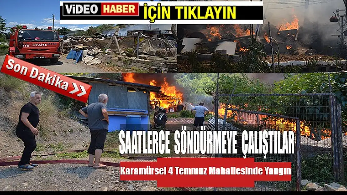 Karamürsel'de Büyük Yangın