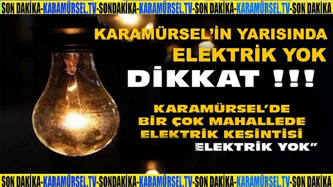 Karamürsel'de, elektrikler kesilecek