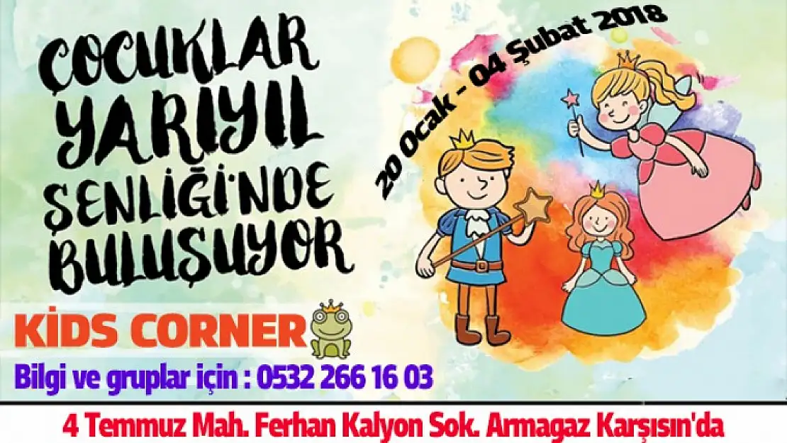 Yarıyıl Tatili Kid's Corner'da Yaşanır....