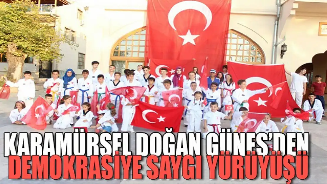 Karamürsel'de Doğan Güneş Spor kulübü şehitler için yürüdü