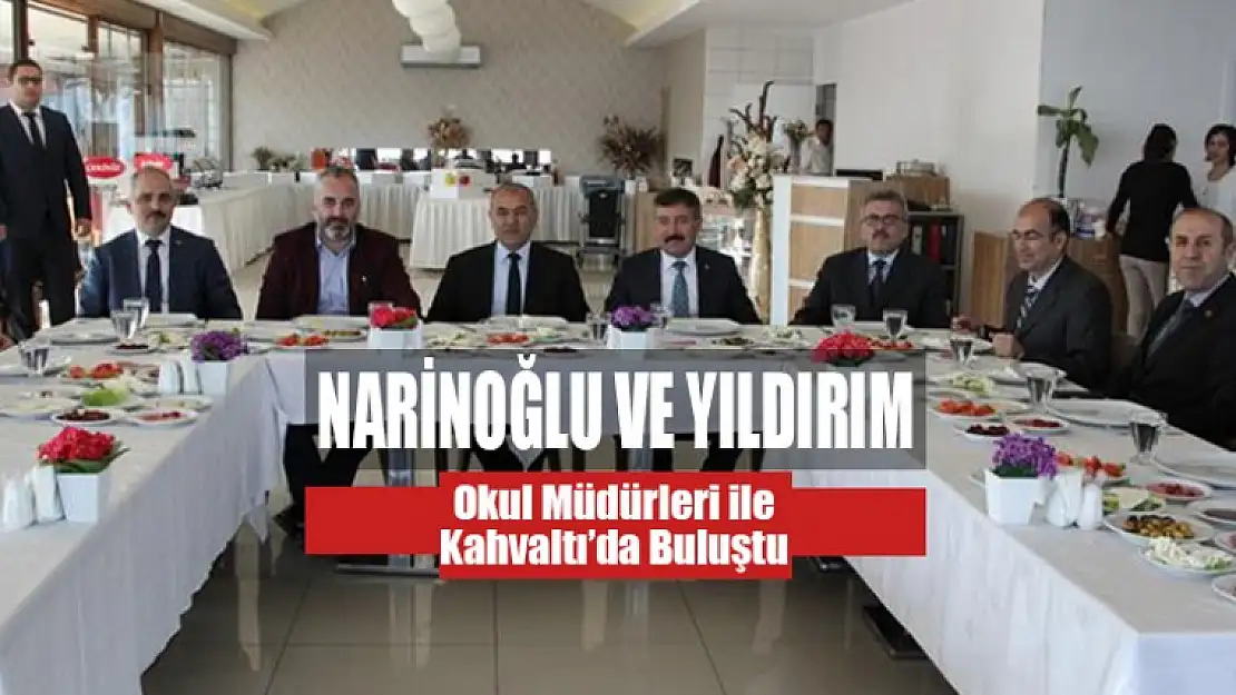 Kaymakam Narinoğlu ve Başkan Yıldırım Okul Müdürleri ile Görüştü