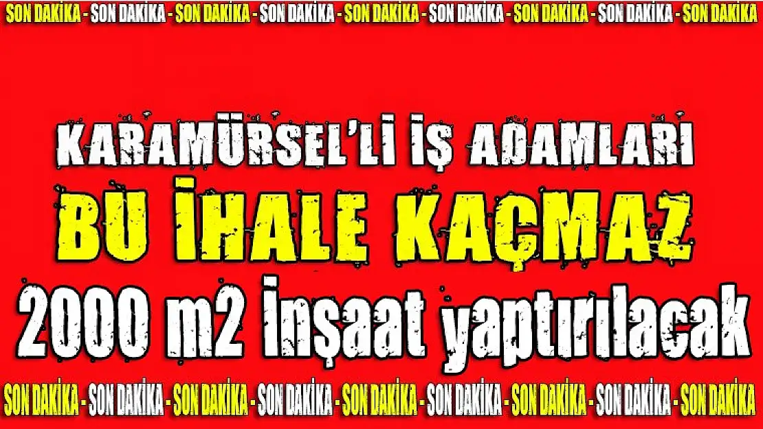 Karamürsel inşaat ihalesi