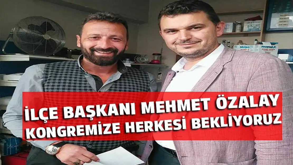 İlçe başkanı Özalay kapı kapı davetiye dağıttı