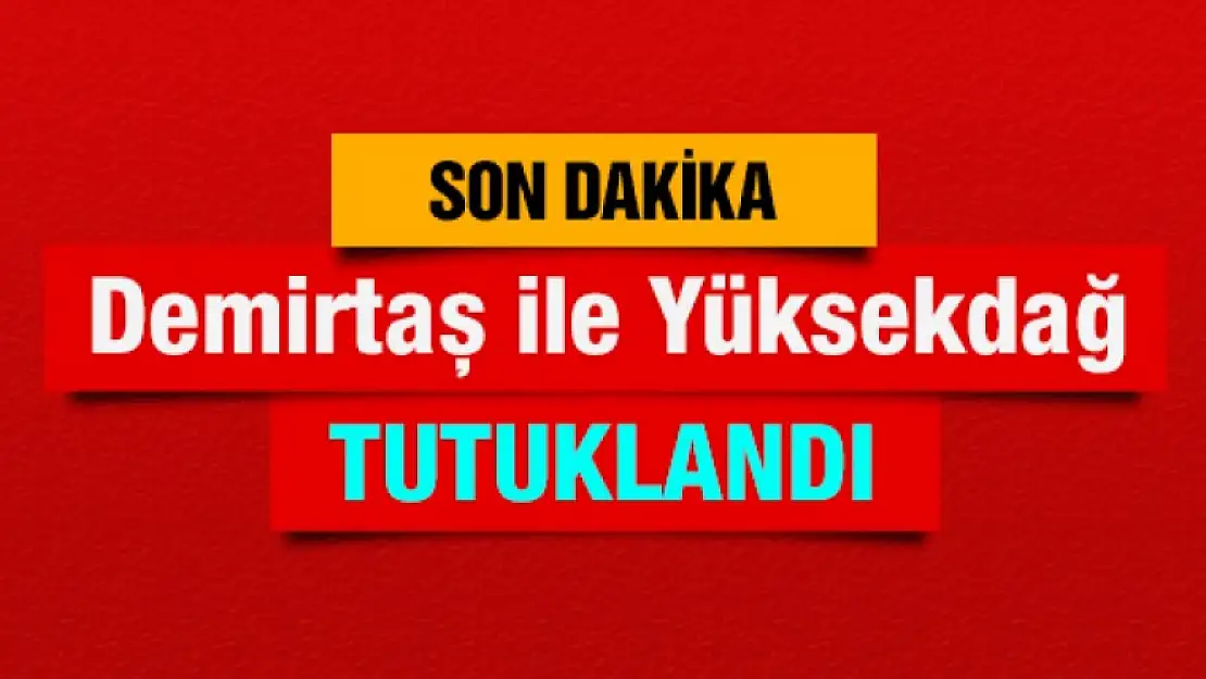 Yüksekdağ ve Demirtaş tutuklandı!