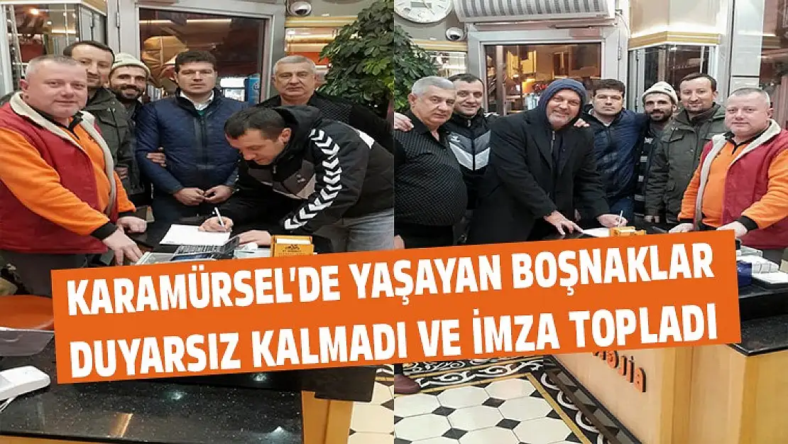 Karamürselli boşnaklar duyarsız kalmadı