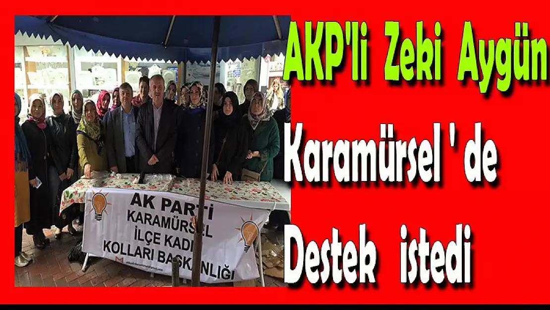 AKP'li Zeki Aygün Karamürsel'de destek istedi