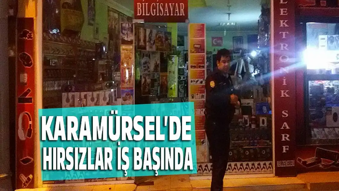 Karamürsel'de hırsızlar bilgisayar mağazasını patlattı