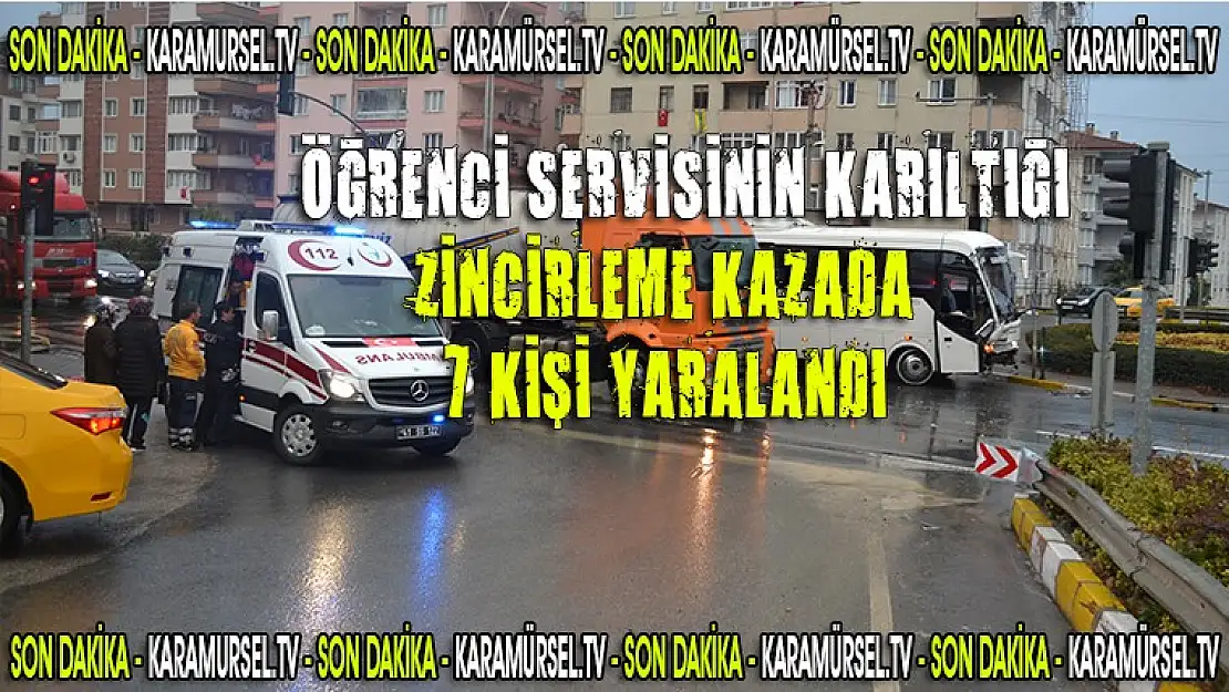 Öğrenci servisi kaza yaptı 6 kişi yaralı