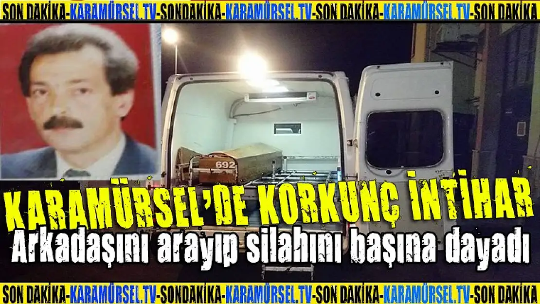 Karamürsel'de şok intihar kafasına sıktı