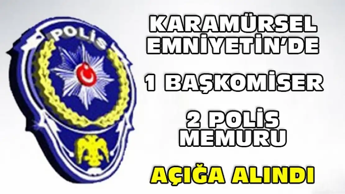 Karamürsel Emniyetinde 1 Başkomiser, 2 Polis Memuru Açığa Alındı