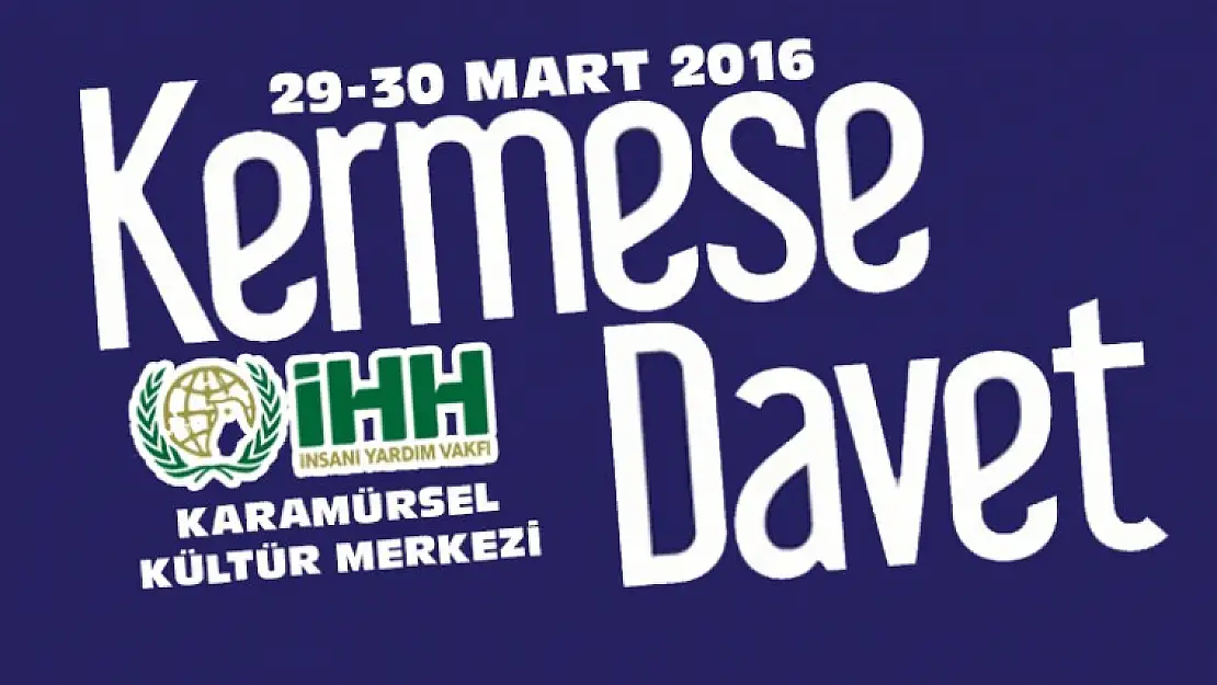 Kermes'e Davetlisiniz İHH Hayır Çarşısı